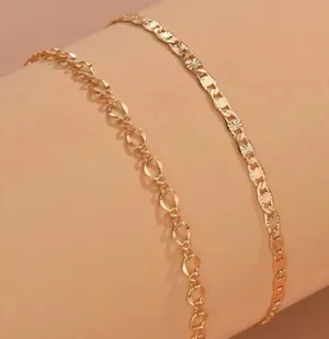 Anklet 2pcs Color Gold One Size thumbnail 1