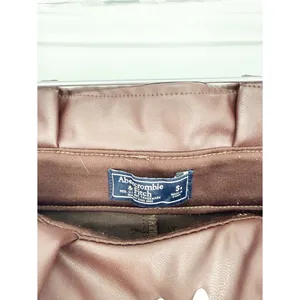 Abercrombie & Fitch Faux Leather Paperbag Waist Skinny Pants Women's S‎ Brown thumbnail 6