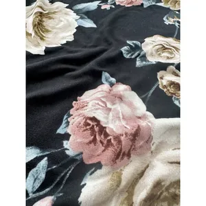 Haute Monde Floral Midi Dress M Black Off The Shoulder Sheath Bodycon‎ Pink Rose thumbnail 10