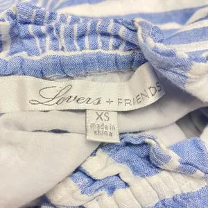 LOVERS + FRIENDS Womens XS Blue‎ White Striped Off Shoulder Nautical Mini Dress thumbnail 11