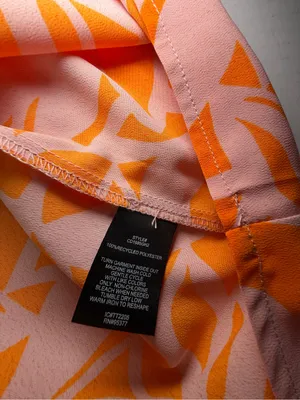 Sanctuary Neon Orange & Light Pink Leaf-Print Mini Dress thumbnail 7