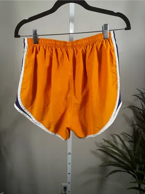 X342. Nike Orange and Navy Athletic Shorts with White Trim thumbnail 4