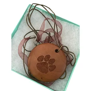 Fur Baby Paw Print Pendant Wood Ribbon Necklace thumbnail 4