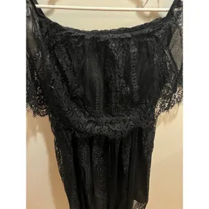 HYFVE NEW Women Black Large Off the Shoulder Lace Dress Whimsigoth Coquette Chic thumbnail 6