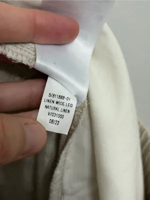NEW Old Navy High-Waisted Linen-Blend Wide-Leg Pants in Natural Linen - M Tall thumbnail 9