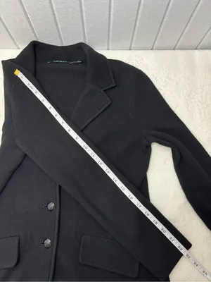 Lauren Ralph Lauren Black Cotton Sweater-Knit Blazer‎ size S thumbnail 10