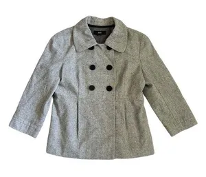Mossimo Grey Double Breasted Peacoat Size M thumbnail 1