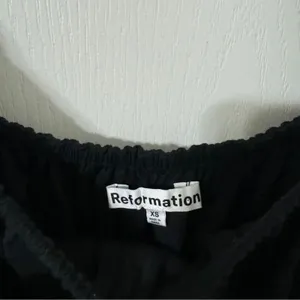Reformation Bennie Midi 3/4 Puff Sleeve Black Dress Women thumbnail 4