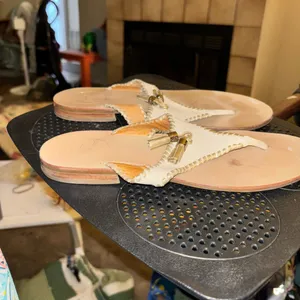 Jack Rogers Alana Sandal in Bone and Gold 9 thumbnail 2