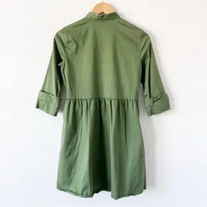 Tuckernuck Green Royal Button Front Collared A-Line Casual Chic Mini Shirt Dress thumbnail 7