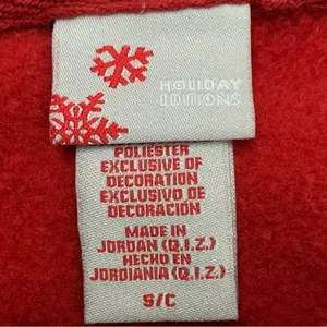 Holiday Editions Embroidered Christmas Women’s Red Sweater, Sz Small thumbnail 6