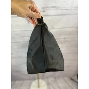 Longchamp Le Pliage Small Black Tote Bag Black Embroidered Nylon Handbag thumbnail 8