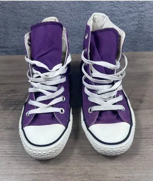 Converse All Star Purple High Top Sneakers Size 6 Womens Classic Canvas Lace-Up thumbnail 1
