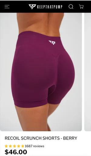 Keep That Pump workout shorts Purple Size M thumbnail 1