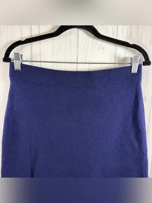 PINK‎ ROSE NWOT Navy Blue Knit Mini Skirt, Large thumbnail 3