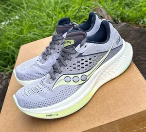 Saucony Ride 17 Running Shoes in Purple Navy Lime Green Women's 8.5 thumbnail 1