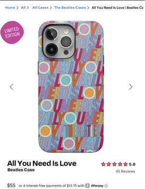 Pela Case All You Need Is Love Casely phone case thumbnail 4