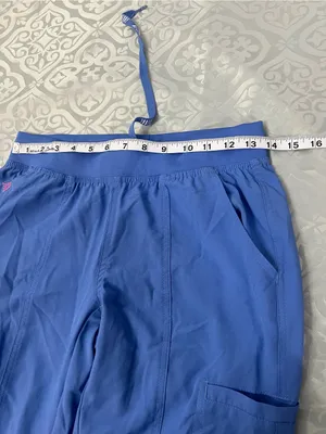 Med Couture Straight-Leg Scrub Pants in Periwinkle thumbnail 8