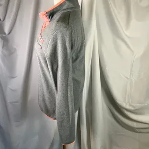 Columbia PGF Womens‎ Gray Fleece Pullover Coral Trim Fishing Gear Mock Neck thumbnail 5