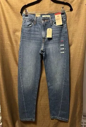 NWT Levis 94 Baggy Mid Rise Straight Leg Jeans Size 24x31 thumbnail 1