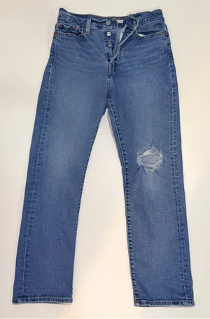 Levi’s Wedgie Straight Jeans Women’s 29 High Rise Distressed 26” Inseam thumbnail 1