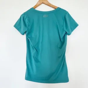 Under Armour Teal Blue Tech V-Neck Short Sleeve Workout Shirt Womens S NWOT thumbnail 6