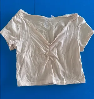 PacSun Butter Yellow Lace Baby tee thumbnail 1