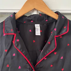 Stars Above Women's Black and Red Heart Pajama Set + Matching Pillowcase thumbnail 2