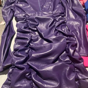 New Revolve Lovers + Friends Bardot Vegan Faux Leather Purple Mini Dress S‎ thumbnail 8