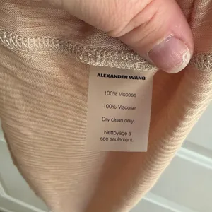 T by‎ Alexander Wang Ribbed Tank Top Nude Peach Viscose Scoop Neck Small thumbnail 4