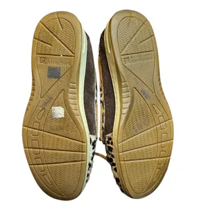 Sperry Top-Sider Boat Shoes Womens Size 8.5 Brown Leopard Faux‎ Fur Lined thumbnail 8