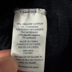 Faherty Organic Cotton Cashmere Chevron Knit Hoodie Navy Cream XS thumbnail 5
