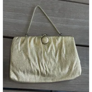 Vintage Gold Metallic‎ Evening Clutch Bag 1950-1960’s Formal Purse Cocktail Bag thumbnail 5