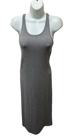 Allbirds Ribbed Maxi Dress Racerback Active Stretch Wool Blend S Gray Summer thumbnail 1
