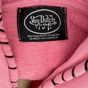 Von Dutch MJB Pink Hoodie Embroidered Logo Patch Y2K Streetwear Size Medium‎ thumbnail 8