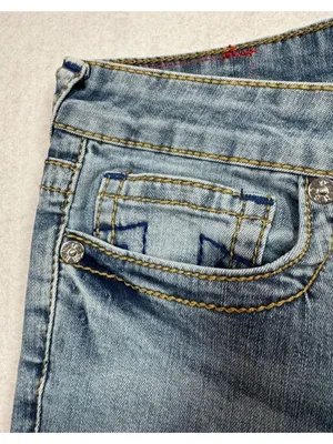 True Religion Billie Big T Jeans Mid Rise Straight Light Wash 206578 Women's 31 thumbnail 5