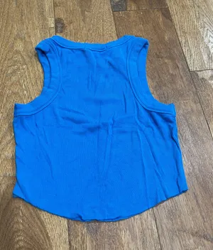 Blue Crew Neck Tank Top thumbnail 3