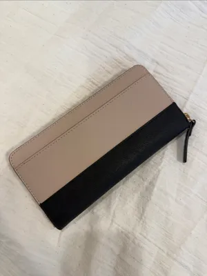 kate spade Blush and Black Zip-Around Wallet thumbnail 2