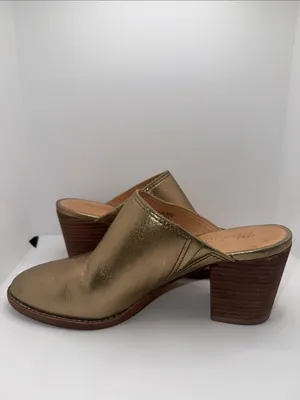 MADEWELL Harper Mules Metallic Gold Leather Women’s 5 thumbnail 5