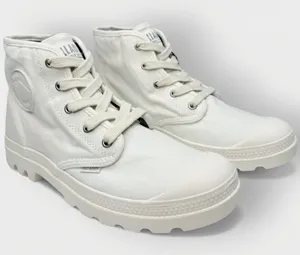 Palladium Pampa Hi Women’s Canvas Boots White Size 8.5M 92352-116-M thumbnail 1