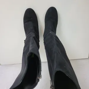 Dana Buchman Womens Boots Size 6.5 Black Suede Wedge Heel Knee High Side Zip thumbnail 10