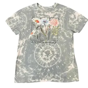 Cold Crush Short Sleeve Floral Tie-Dye Pattern‎ Crew Neck T-Shirt Size Small thumbnail 2
