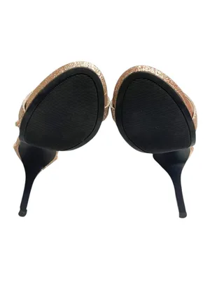 Steve Madden  Red Carpet Glittery Ankle Strap Stiletto Heel Sandals  Rose Gold thumbnail 13