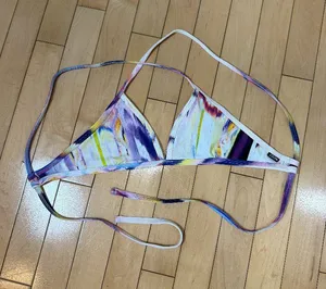 JOLYN Bikini Top Swimsuit Swim Watercolor Print Size Small thumbnail 1