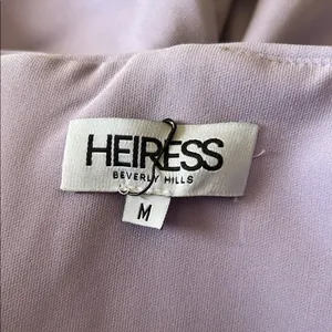 Heiress‎ Jewel Tone Lilac Corset Ruched Back Off Shoulder Dress Cocktail Sz M thumbnail 6