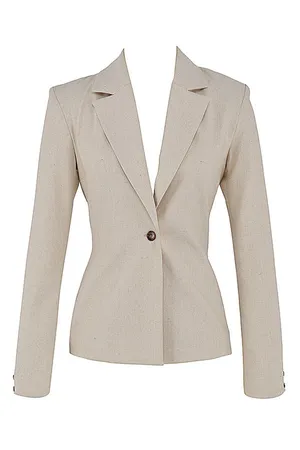 House Of CB Being White Open Back Lace Up Suit blazer Jacket Top Blouse Shirt thumbnail 1