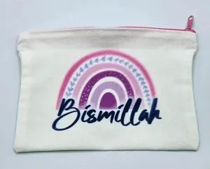 Bismillah Canvas Zipper Pencil Bag Makeup Bag Pouch‎ Bag Handmade NWT thumbnail 1