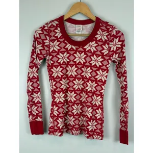 Hanna Andersson Long John Pajamas SET Scandi Snowflake Women's Size XS thumbnail 2