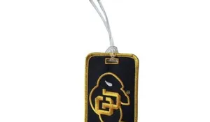 CU Boulder University Buffalos Luggage Tag Embroideted Black Yellow Logo Travel thumbnail 2