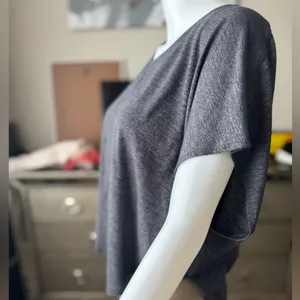 Beyond Yoga High Low Heather Gray Tank thumbnail 2